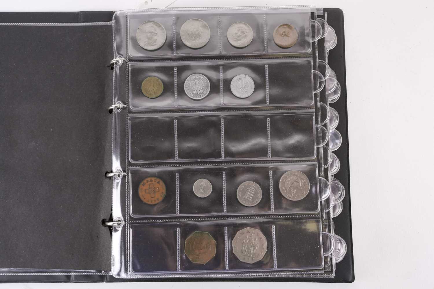 A lot consisting of a collection book of coins from all around the world including The United - Image 2 of 28