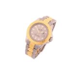 A Rolex Yachtmaster 11623 automatic steel and 18ct yellow gold wristwatch, with a slate dial with