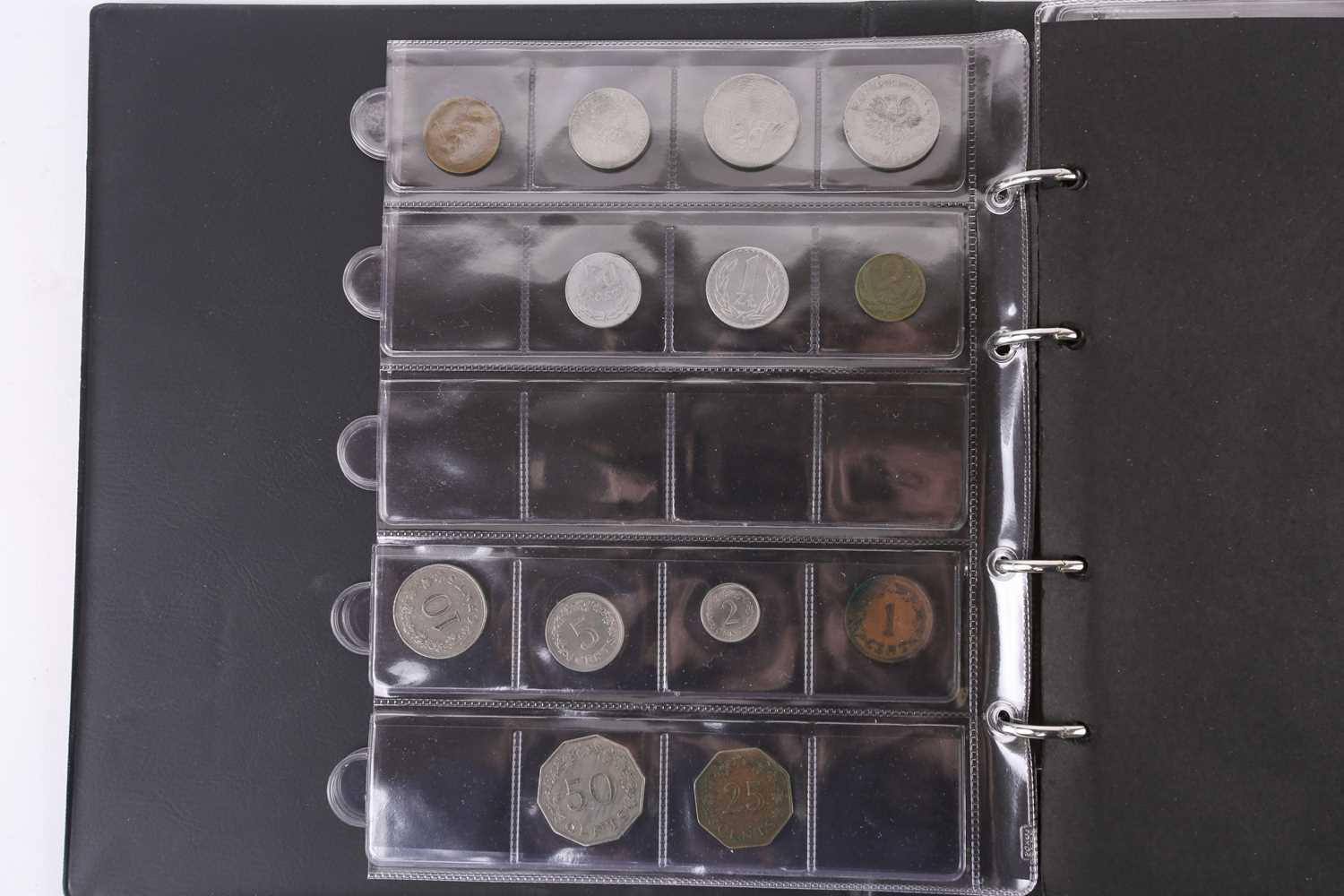 A lot consisting of a collection book of coins from all around the world including The United - Image 5 of 28