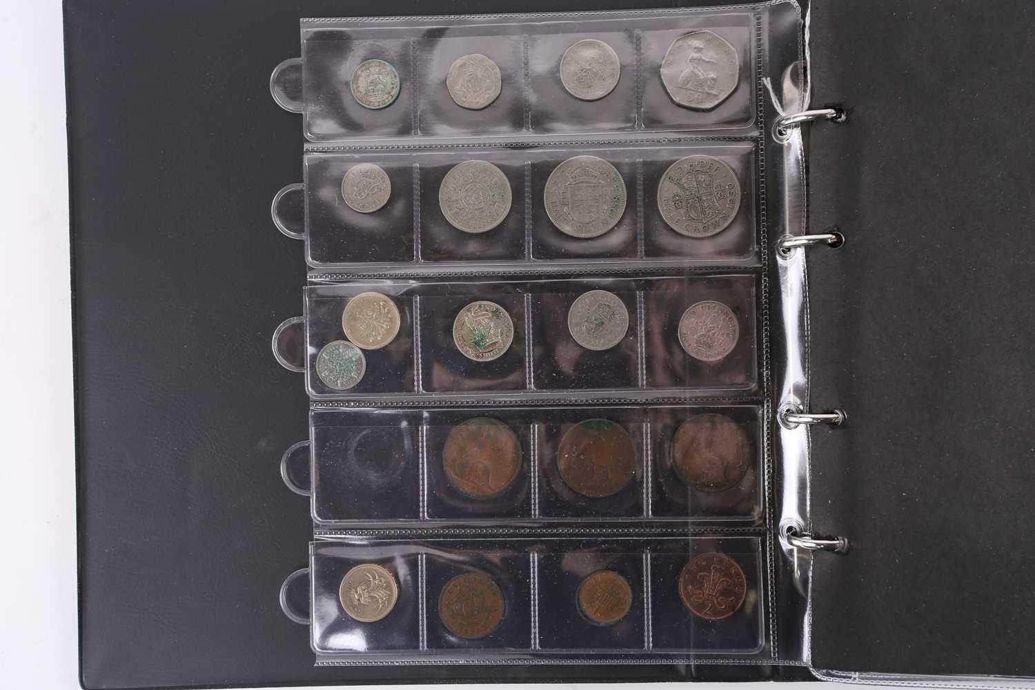 A lot consisting of a collection book of coins from all around the world including The United - Image 16 of 28
