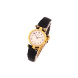 A Must De Cartier gold plated silver quartz lady's wristwatch, with a vermeil silver 24mm case