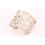 TIFFANY & CO. - A silver 'Olive Leaf' cuff bracelet, designed by Paloma Picasso, stamped makers