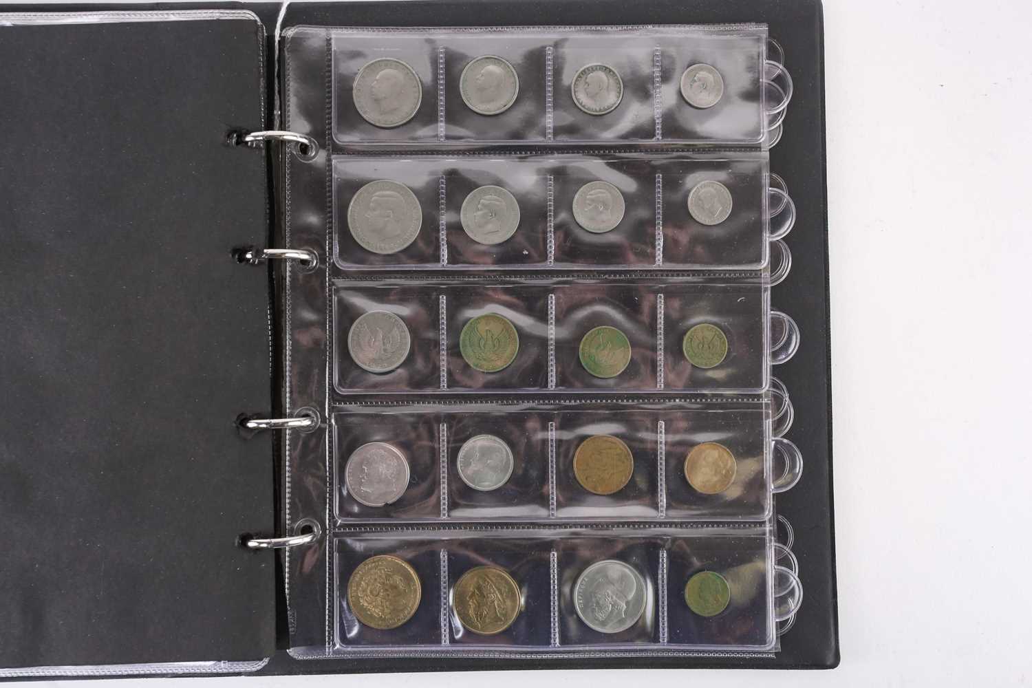 A lot consisting of a collection book of coins from all around the world including The United - Image 17 of 28