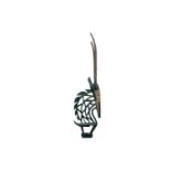 A Bambara Chiwara headdress, Mali, in the typical form of a male Roan antelope, the head with