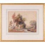 Peter de Wint (1784-1849) British, ‘The Watering Place’, watercolour, 26 cm x 35 cm framed and