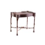 A Howard & Sons of Berner st, mahogany silver table, early 20th century, with cartouch shaped top