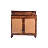 A Regency goncalo alves chiffonier, with a two shelf superstructure above a base with a pair of