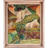 Henri Le Fauconnier (1881-1946) French, abstract landscape, oil on canvas, signed and dated 1913,