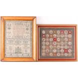 Two 19th century samplers, one by Elizabeth Ball aged 6 years, dated 1829, depicting verse and