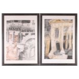 Alison Neville (b.1945), two limited edition signed etchings, 'St Johns Smith Square II' (numbered