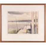 Charles Bartlett (1921 - 2014) 'The Slipway', signed in pencil, watercolour, 32.5cm x 44cmFramed and