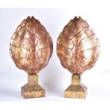 A pair of "Hollywood Regency" style carved and giltwood faux tortoiseshell carapace table lamps with