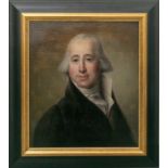 Late 18th century English school, portrait of a gentleman, unsigned oil on canvas, 51.5 cm x 44 cm