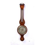 An early 19th century, Catti & Co of London mercurial barometer, thermometer, the mahogany case with