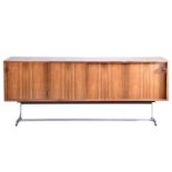 Richard Young for Merrow Associates "Mid-Century Vintage" rosewood and chrome-plated sideboard