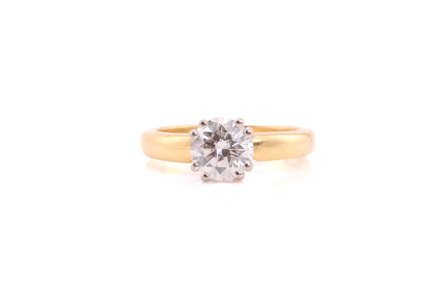 An 18ct gold diamond solitaire ring, with a round brilliant diamond weighing 1.58ct, H colour, VS2 - Image 3 of 10