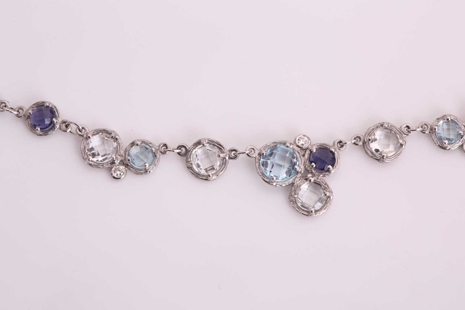 A Pascal Jewellery (renamed as Annoushka) gem-set necklace, consisting of various sized - Image 2 of 3
