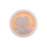 A 2012 Bailiwick of Guernsey HM Queen Elizabeth II Diamond Jubilee £5 22ct gold piedfort coin, one