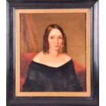 William Smith (act.1813-1859), a half-length portrait of a seated lady, oil on panel, signed and