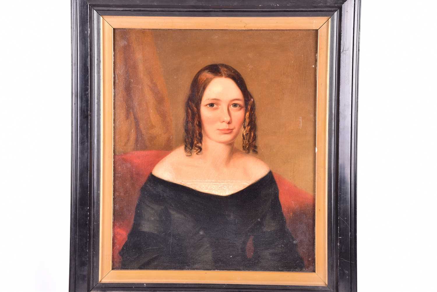 William Smith (act.1813-1859), a half-length portrait of a seated lady, oil on panel, signed and - Image 8 of 8