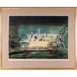 John Piper CH (1903-1992), ‘Harlaxton Hall’, limited edition signed screen-print, numbered 22/70, 49