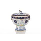A Chinese porcelain hotpot (Huoguo), Qing, early 20th century, six character Guangxu mark and