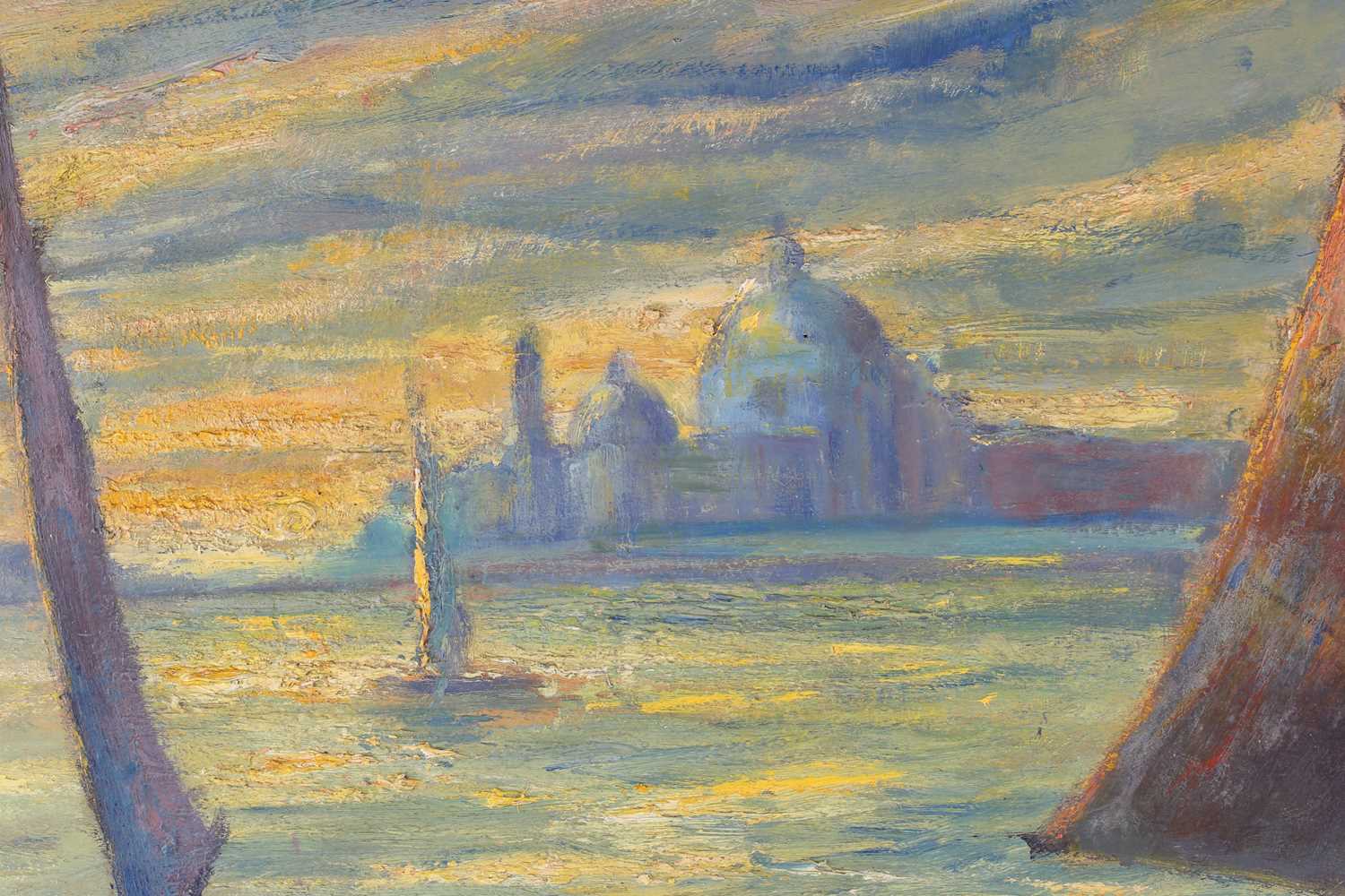 F Torni, 20th century Italian school, a large Impressionist style view of Venice, impasto oil on - Image 5 of 8