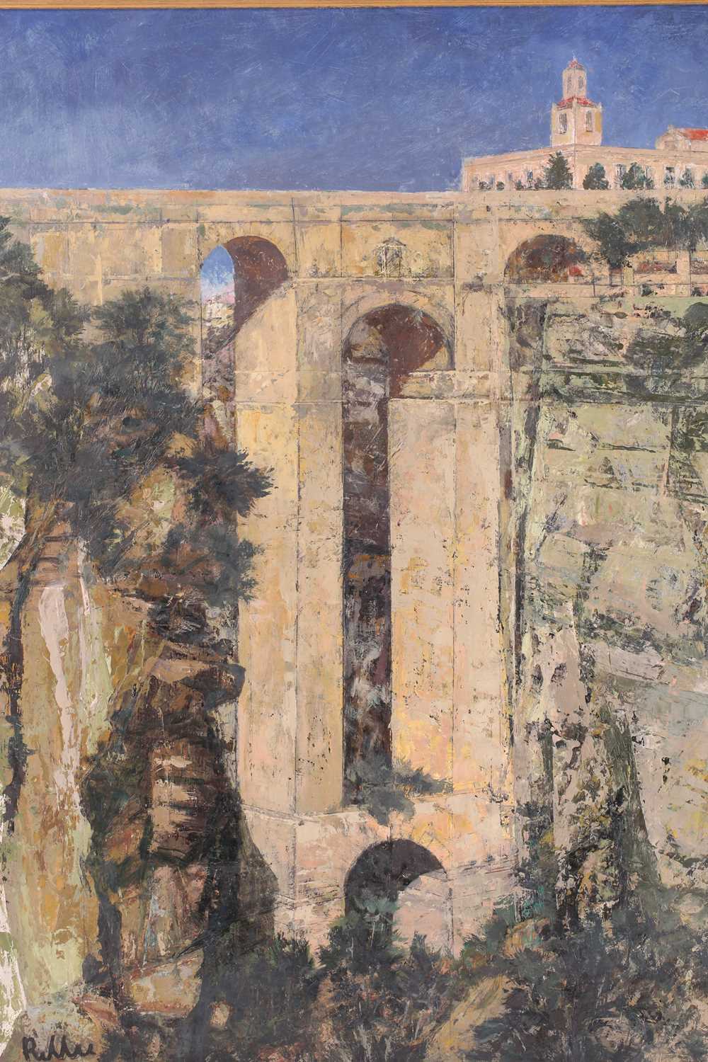 Edward Pullée (1907-2002) British, 'The Bridge at Ronda', oil on panel, signed to lower left corner, - Image 3 of 9