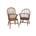 A 20th century Stewart Linford miniature/child's hoop backed Windsor chair fitted turned legs and