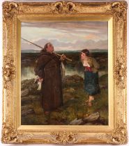 Walter Dendy Sadler (1854-1923) British, 'Temptation of St. Kevin', oil on canvas, signed to lower