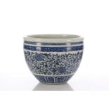 A Chinese blue & white jardiniere, early 20th century, in the Ming style painted with compact