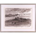 Sir Kyffin Williams KBE RA (1918-2006) Welsh, a signed limited edition print, monochrome landscape
