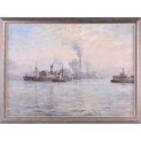 Arthur Burgess RI, ROI (1859-1957) British, 'Sugar and Spice', boats in an estuary, oil on panel,