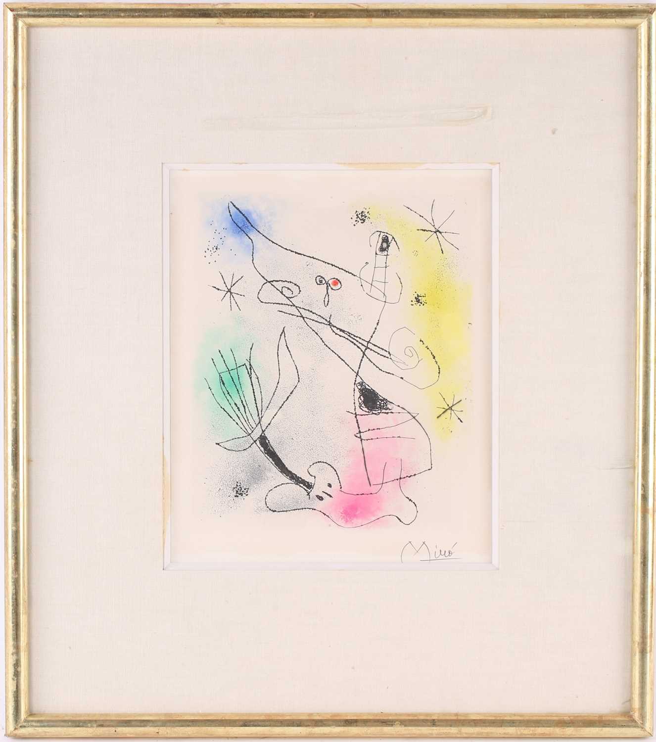 Joan Miro (1893-1983) Spanish, 'Feuilles Éparses' 1965, etching aquatint in colours, 20 cm x 17 cm