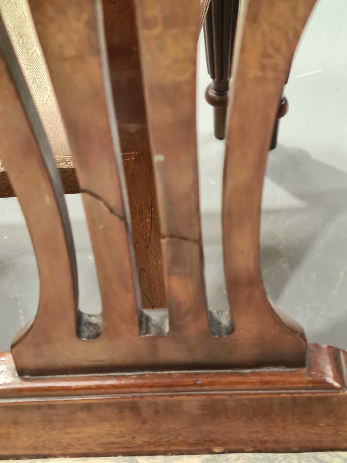 A set of eight George III mahogany dining chairs, possibly Scottish. The set comprises two open - Image 6 of 13