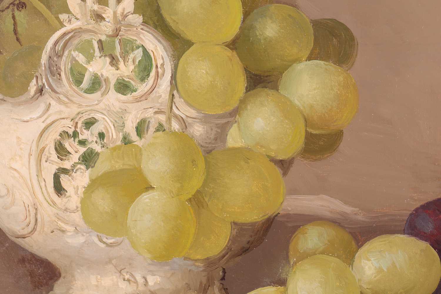 Gerald Norden (1912-2000), 'Grapes and Plums', still life oil on board, signed and dated 1983, 22. - Image 7 of 7