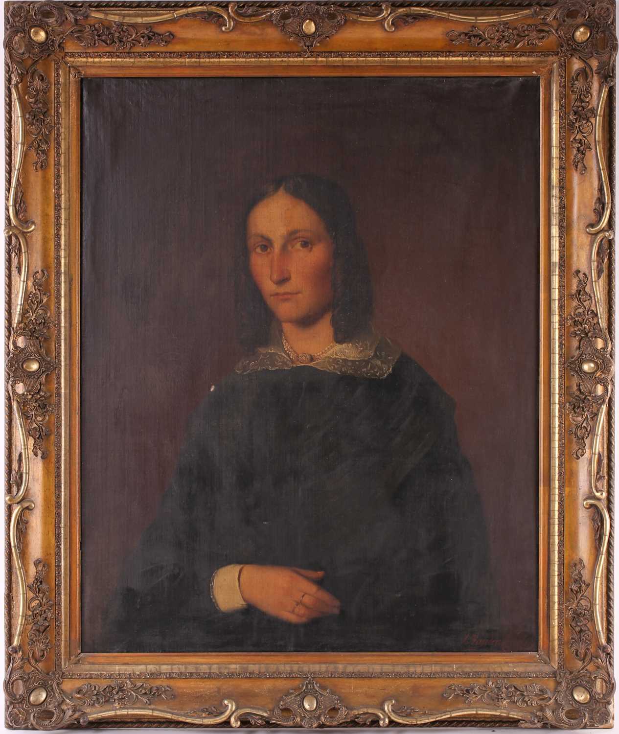 Casimir Van den Daele (1818-1880) Belgian, a pair of large portraits, oils on canvas, the sitters - Image 2 of 23