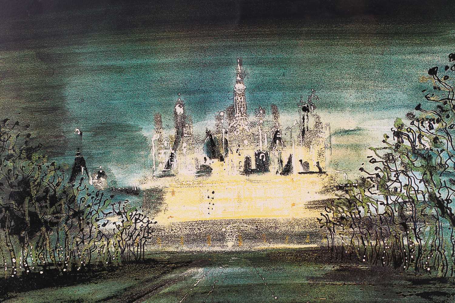 John Piper CH (1903-1992), ‘Harlaxton Hall’, limited edition signed screen-print, numbered 22/70, 49 - Image 5 of 5