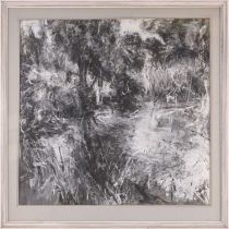 Attributed to Sir Kyffin Williams KBE RA (1918-2006) Welsh an abstract landscape with a pond to