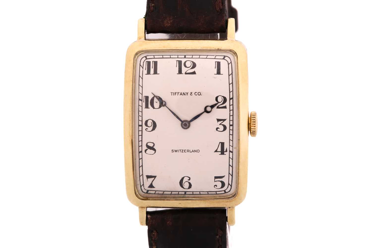 A Gentlemen's Tiffany and Co. wristwatch with a Longines watch co. hand-wound Swiss-made movement in - Image 2 of 6