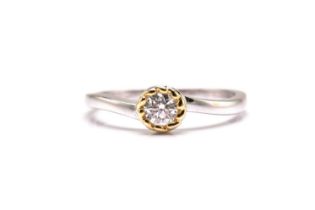 A diamond solitaire ring, to feature a brilliant diamond with an estimated weight of 0.217ct, rub-