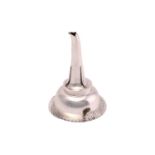A William IV Scottish silver wine funnel, Edinburgh 1836 by James Howden & Co, With swept
