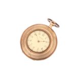 An 1888 Waltham half hunter pocket watch, with an American-made Waltham movement, numbered 3554796