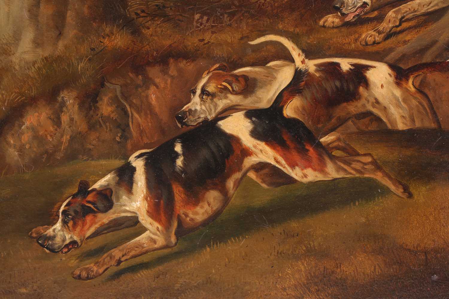 John Alfred Wheeler (1821-1903), hounds pursuing a fox, oil on canvas, signed and dated 1859, - Image 7 of 10