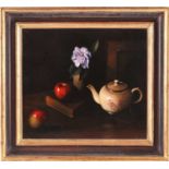 Israel Zohar (b.1945) Israeli / Russian, 'Lonely Teapot', 2005, oil on canvas, signed to top left