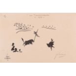 Pablo Picasso (1881 - 1973), La Tauromaquia - 1957, III, Cannes Edition, copie d'epreuve, signed &