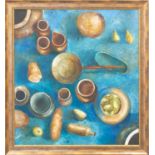 20th century Middle Eastern school, still life study, oil on canvas, monogram to lower edge, 123
