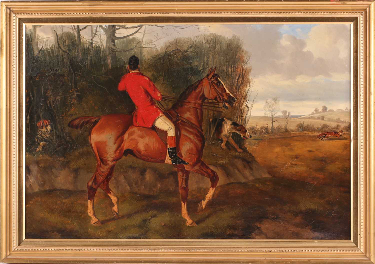 John Alfred Wheeler (1821-1903), hounds pursuing a fox, oil on canvas, signed and dated 1859, - Image 2 of 10