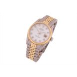 A Rolex Oyster Perpetual Datejust ref. 1600 automatic wristwatch the mother-of-pearl dial studded