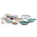 An assortment of Chinese porcelain, Ming - Qing dynasty, to include a Swatow bowl from the Bi